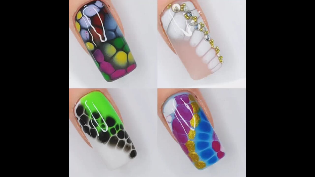 Bold Red & Blue Nails 💅| Acrylic/Gel Extension Design Idea