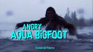 Aqua Bigfoot Chasing A Human Intruder