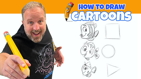 Easy Lesson: Draw a Cartoon Fish Using 3 Simple Shapes