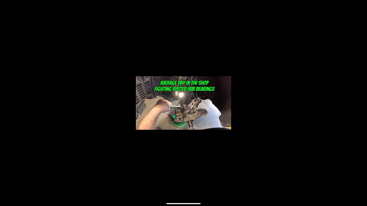 Average day in the shop fighting a Rusty hub bearing