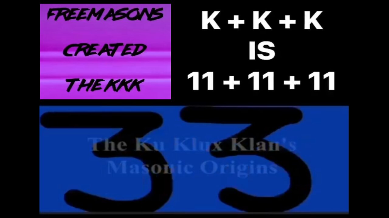 ⚫️🔺 33 Degrees of Freemasonry 🟰 KKK Numerology Symbolism 🔺