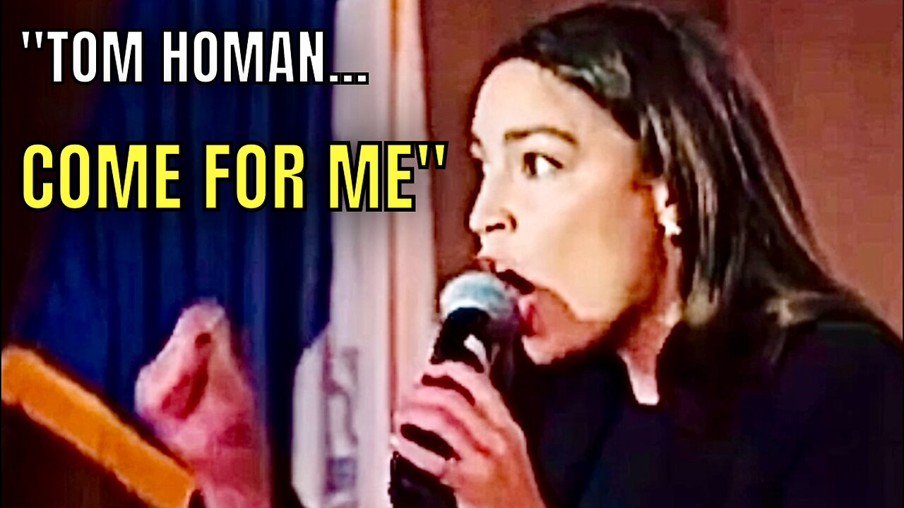 #AOC taunts Trump’s Border Czar…GO GET HER TOM! 🚔🚨