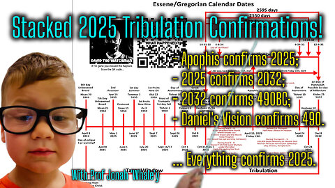Stacked Confirmations point to 2025 Trib Start. Apophis; 2025; 2032; 490BC; & Daniel’s Vision