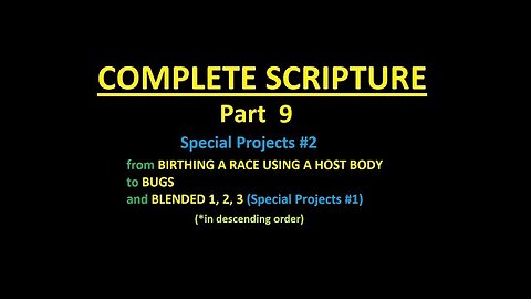 COMPLETE SCRIPTURE part 9 - Slideshow