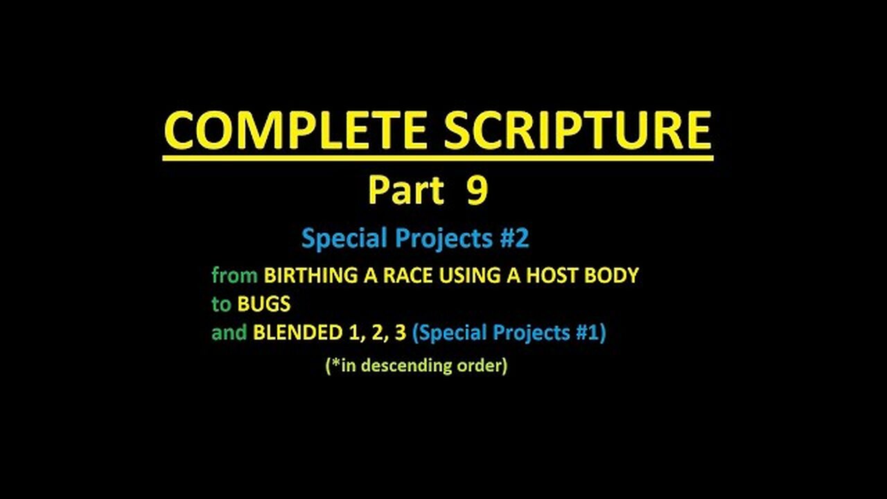 COMPLETE SCRIPTURE part 9 - Slideshow