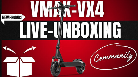 VMAX VX4 👉 LIVE - UNBOXING! 😲 Was steckt im neuen Power-Scooter? #vmax #unboxing #escooter