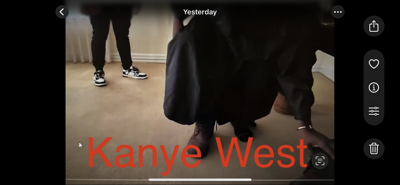 Kanye West wearing a “monks tight outfit”