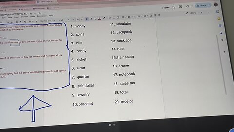 Test. English class. 4-15-2025