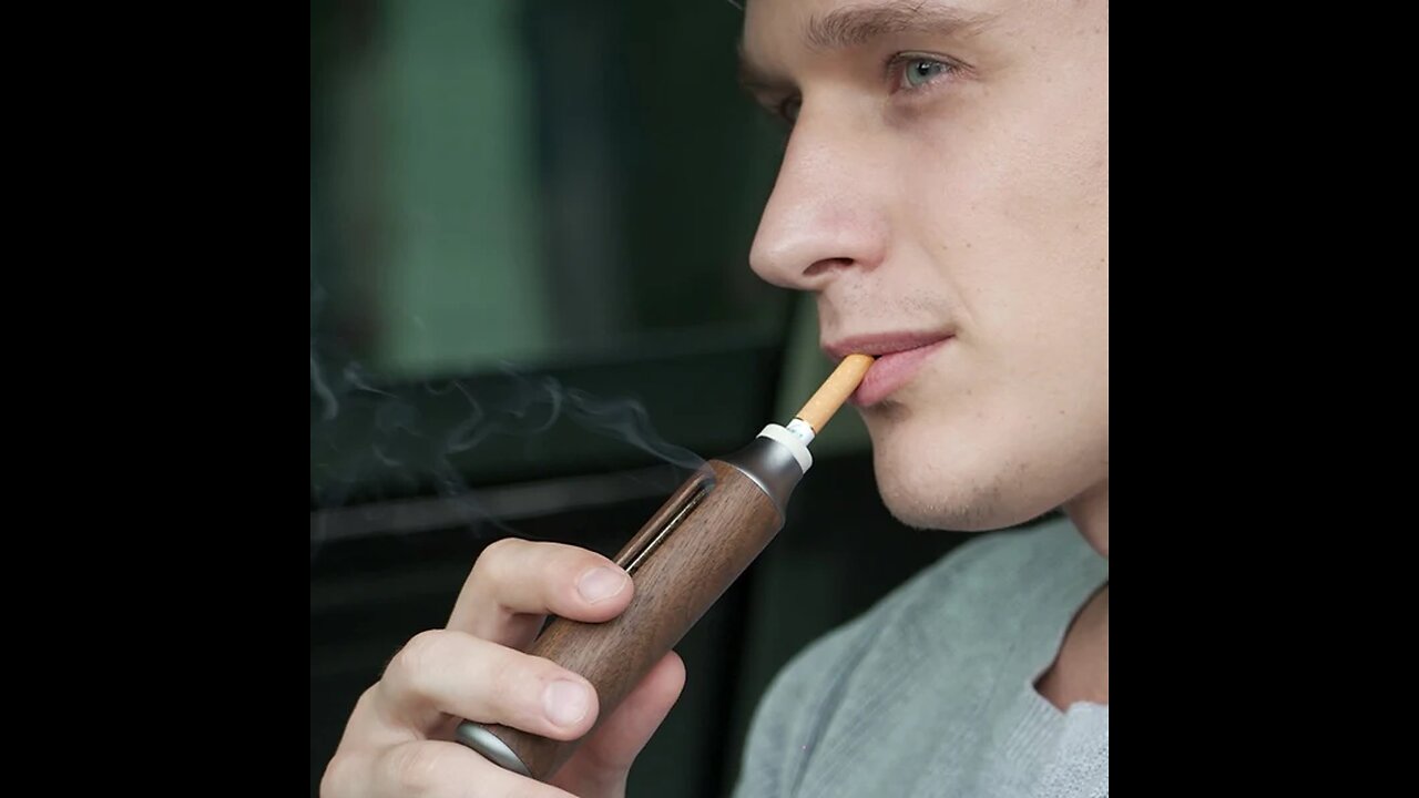 Portable Reusable Cigarette Holder, with 3 Sizes Heads & Built-in Ash Container