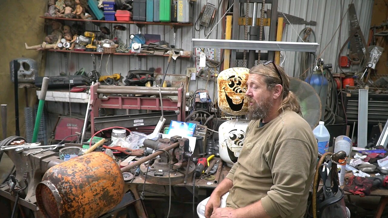 cutting a propane tank