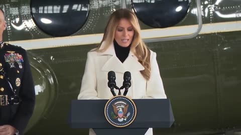 First Lady Melania Trump Participates in Toys For Tots Charity Event at Marine Corps Base
