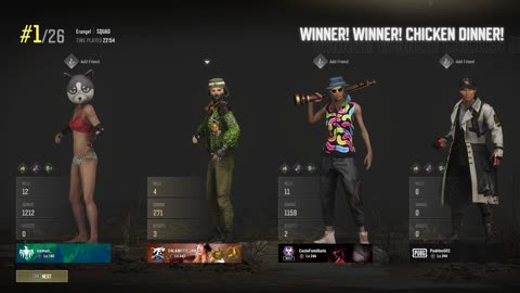 Just an other win in casual PubG (Chicken Dinner)