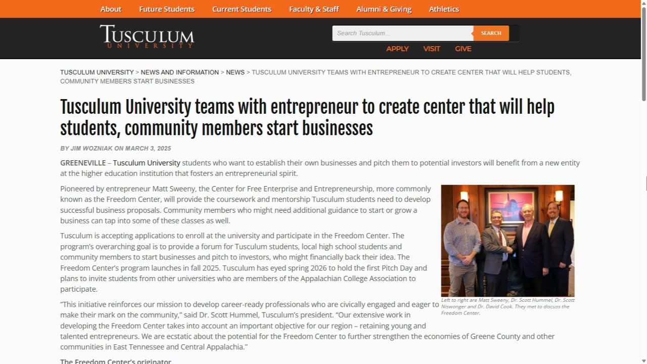 A CLOSER LOOK | FREEDOM CENTER, TUSCULUM UNIVERSITY