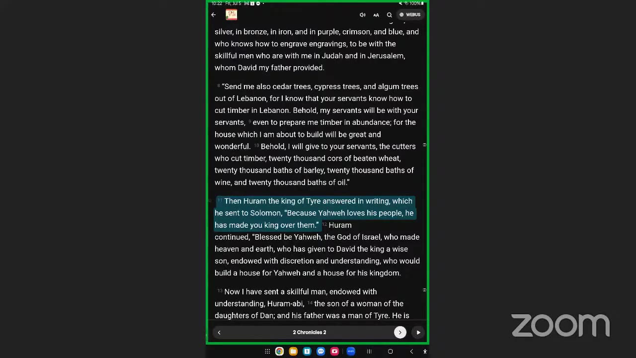 Jul 20th, Day 201 - RERUN FROM 2024 - Reading The One Year Bible Together