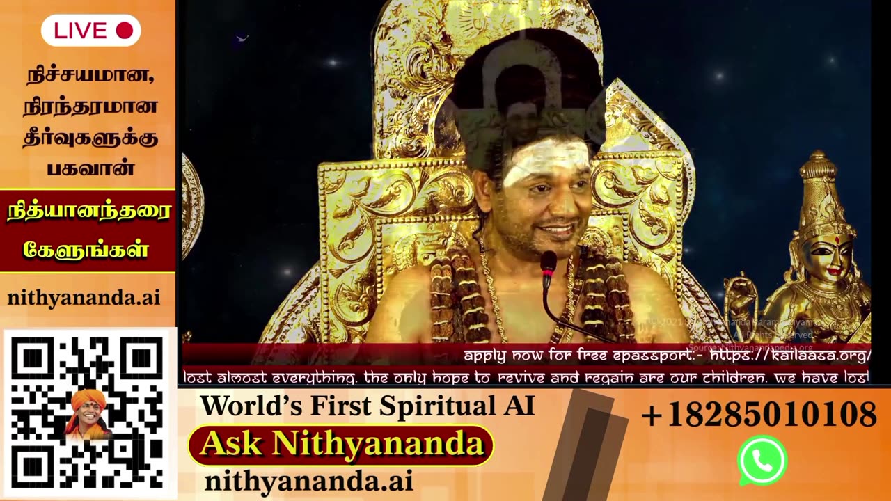 Witness the Divine Presence: Live Darshan of Bhagavan Nithyananda