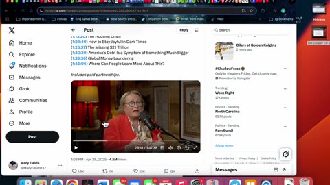5/7/25 Tucker int. W Catherine Fitts is Trump trying to enslave in the name of freedom?