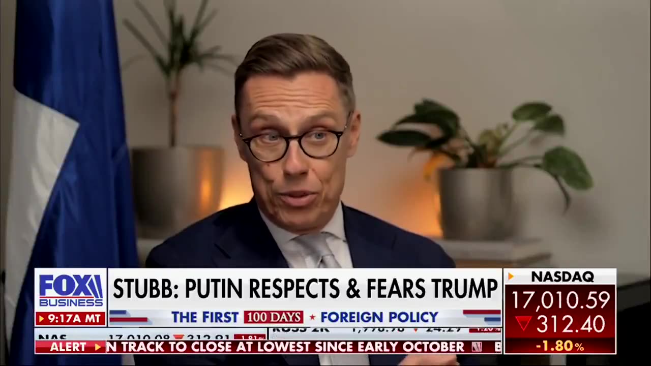Finland President Stubb: ONLY TRUMP can mediate peace