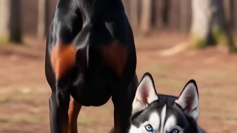 Rottweiler Puppy vs Pitbull puppy ( German Shepherd, Husky, Doberman, labrador retriever, Pointer).