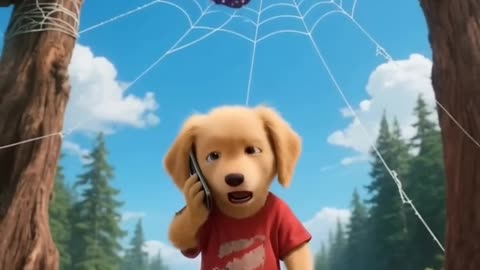 The poor puppy rescue butterfly out of spider web #puppy #rescue #butterfly #animals #funnyaas