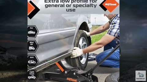 AV Steel Floor Jack 2.5 Ton (5500 lbs), Low Profile Floor Jack with Single Pisto