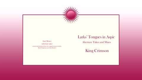 King Crimson- Larks' Tongues in Aspic (Alternative Takes and Mixes)