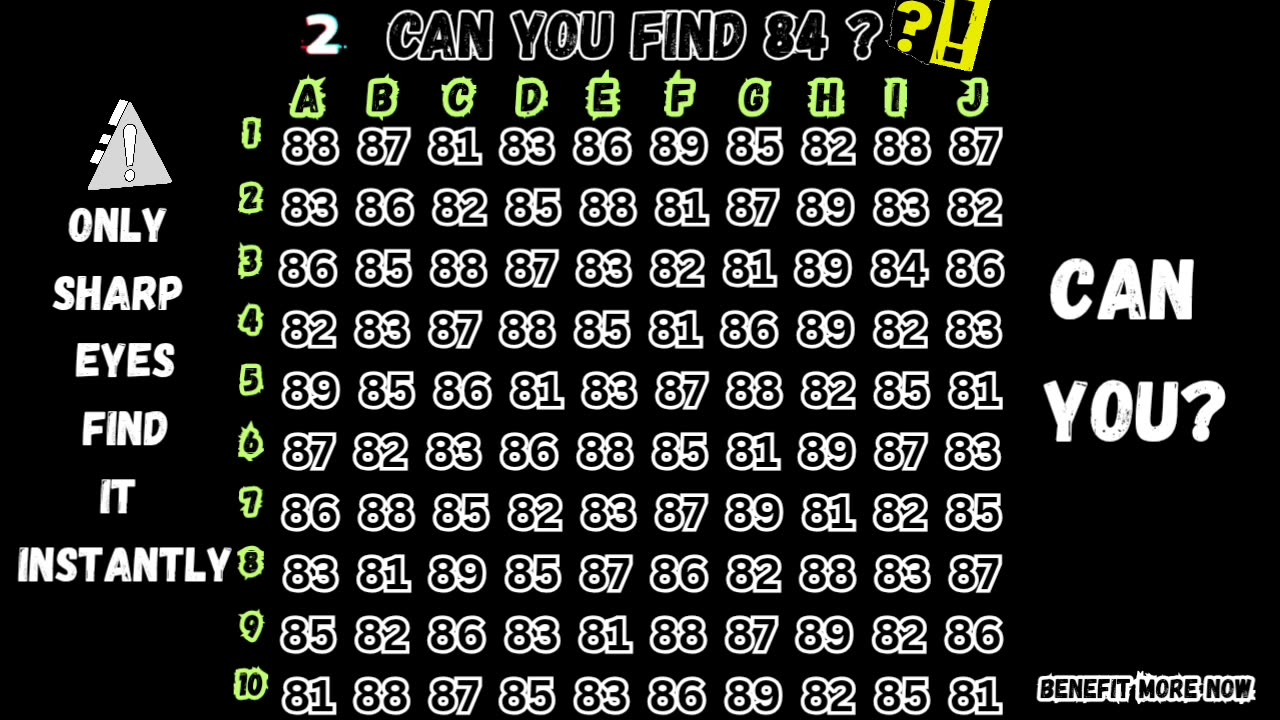 Can you find 84 ? 🔎
