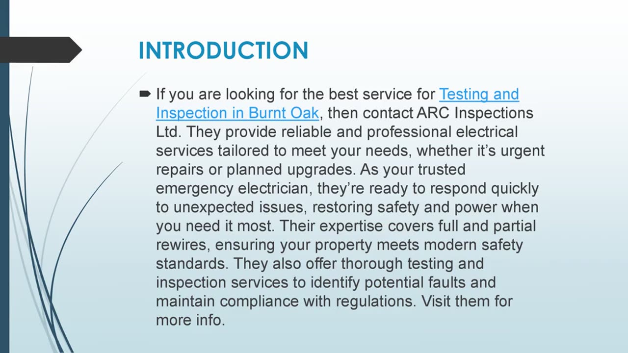Best Testing and Inspection in Burnt Oak