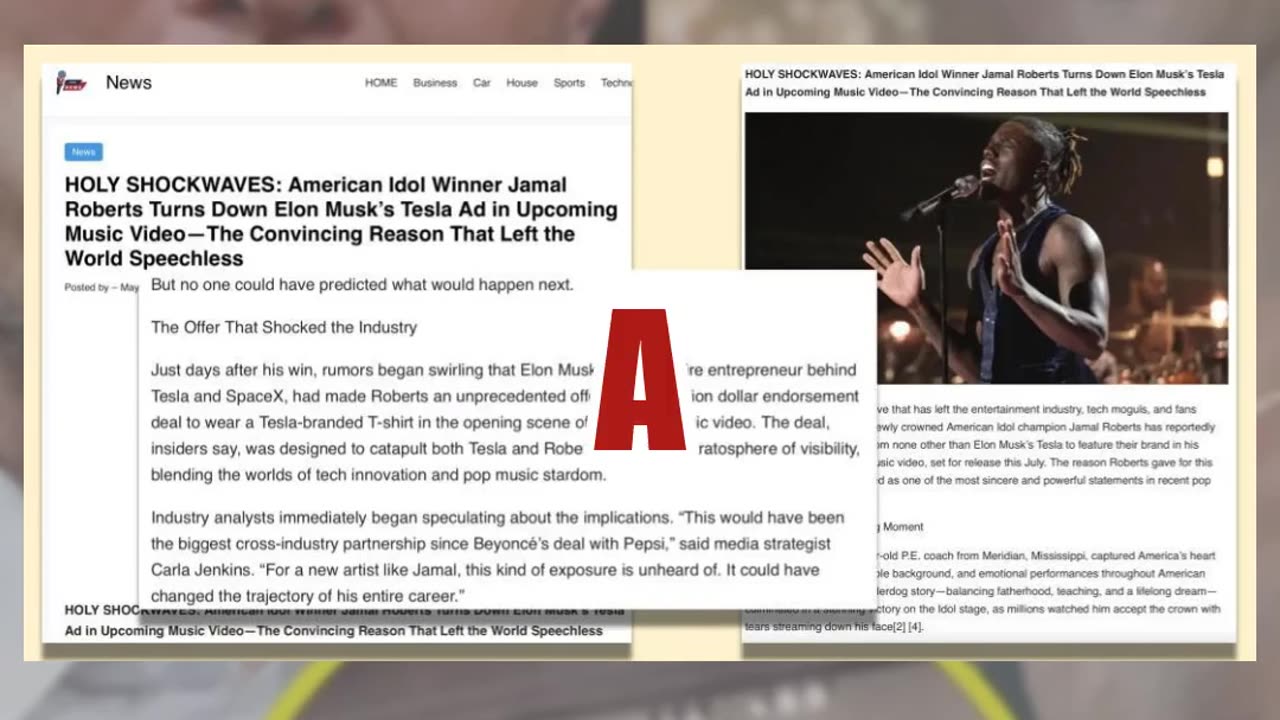 Fact Check: Fictional Story About Jamal Roberts Turning Down Tesla Ad Cites No Sources