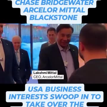 Zelensky meeting Blackrock, JP Morgan & The WEF.