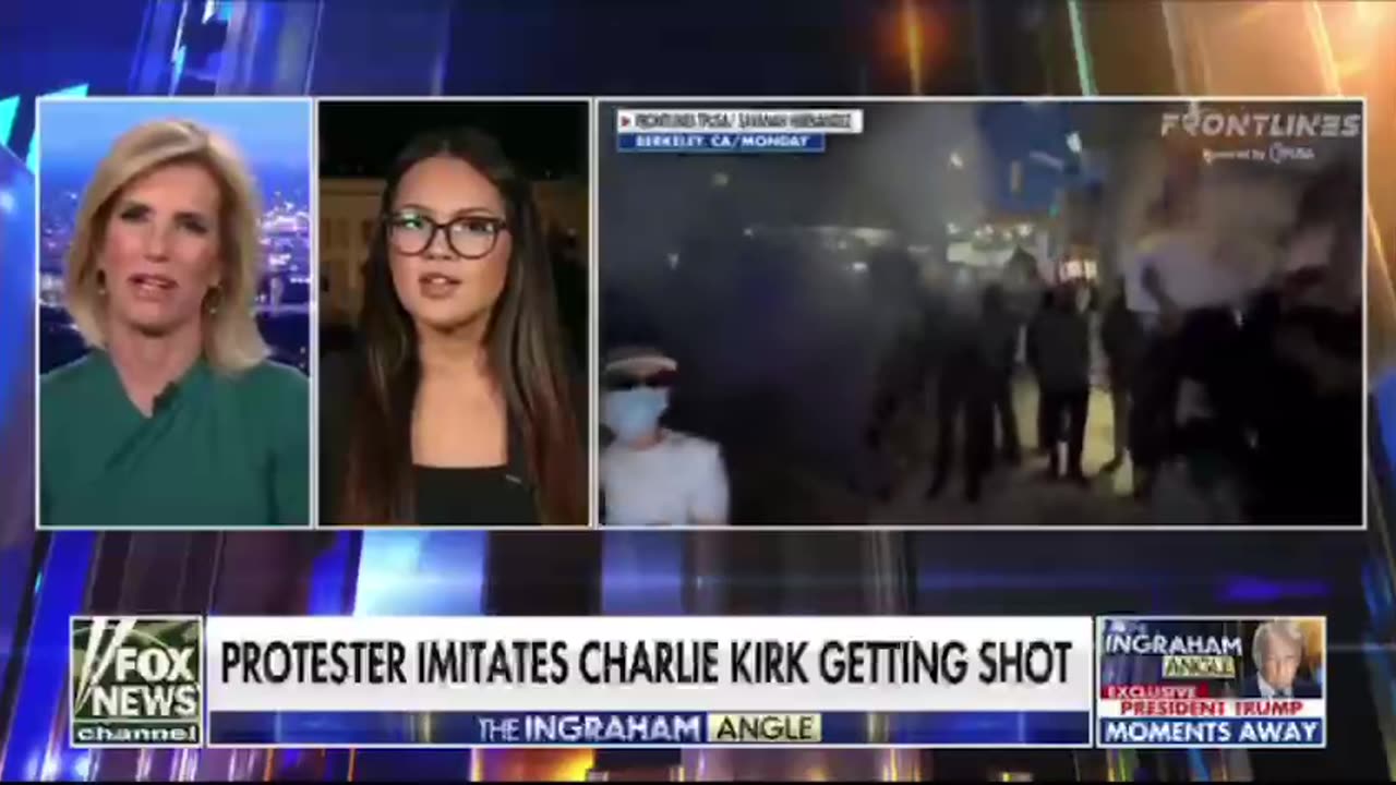 Protestor Imitates Charlie Kirk Getting Shot