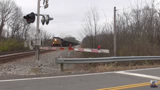 CSX and Wheeling & Lake Erie Trains from Westfield Rd. Creston, Ohio November 24, 2024 Part 3