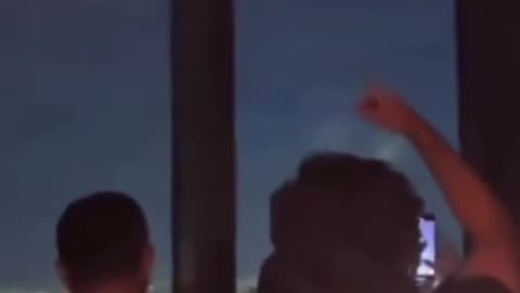 Iranians celebrating and filming the Israeli strikes on the Islamic regime in Iran.