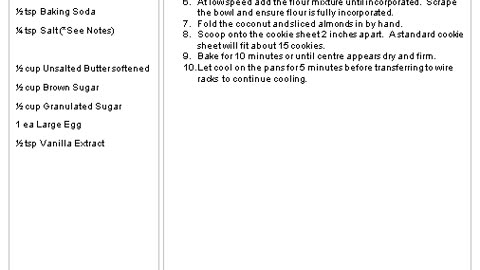 Coconut Almond Cookies