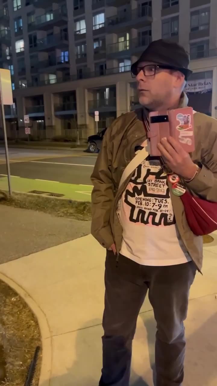 Former Elections Canada employee vandalizing P.C. candidate signs in Toronto.