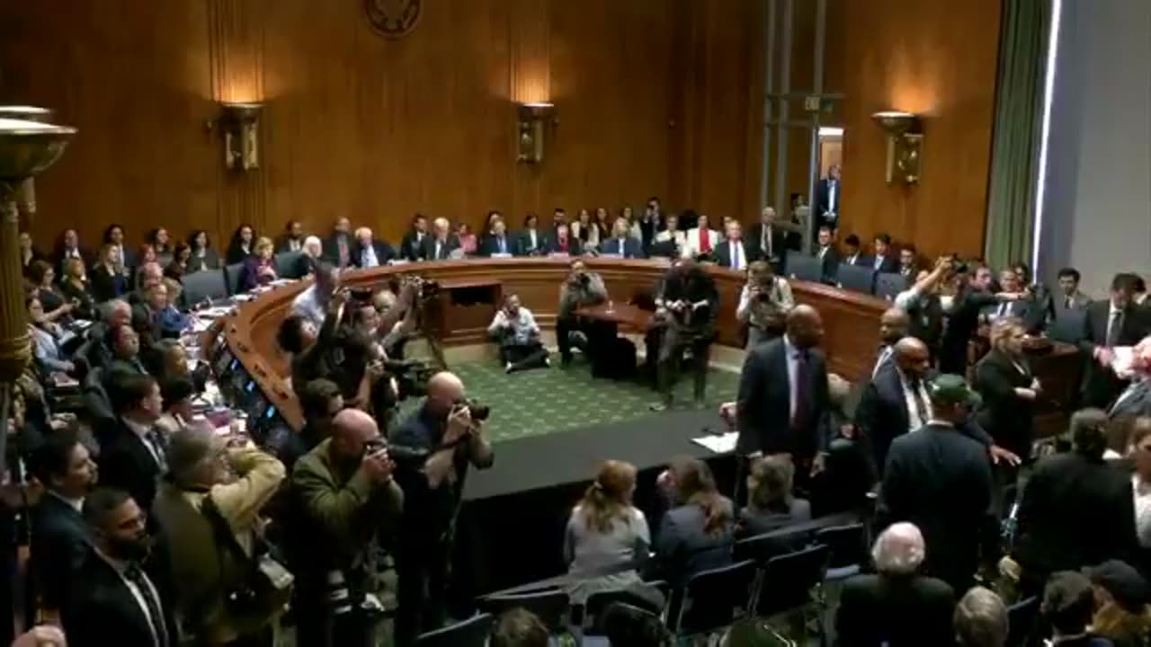 LEFTIST protesters rudely interrupted the opening of a Senate hearing, catching RFK Jr. off guard