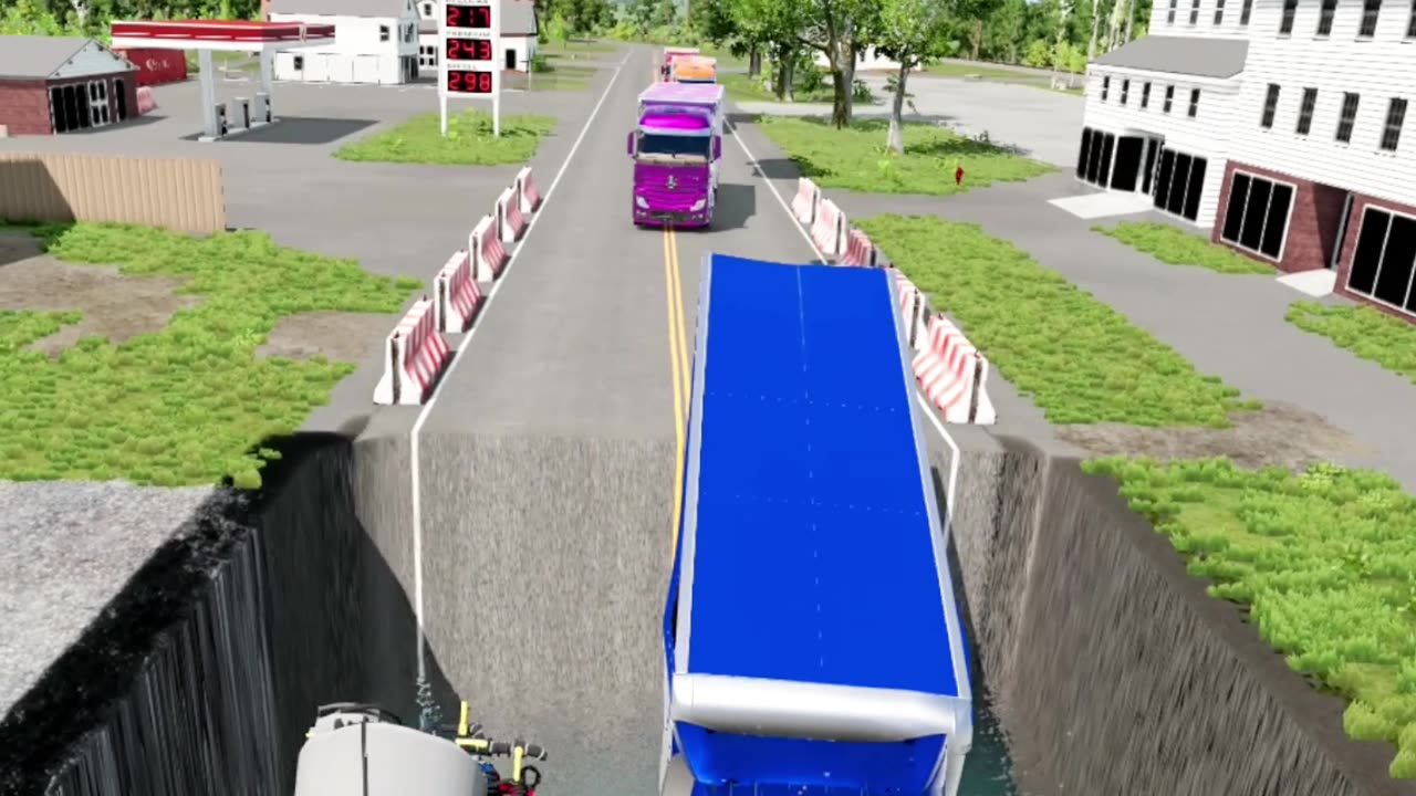 TRUCKS VS WATER PIT #beamngdrive #gaming