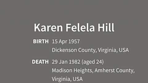 Fred they couldn't go to Pauline's daughter Karen as next of kin. She died in 82.