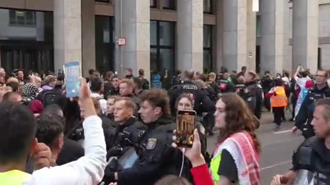 German police break up Palestine protest