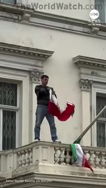 Iranian Embassy in London just got the People's Elbow Drop