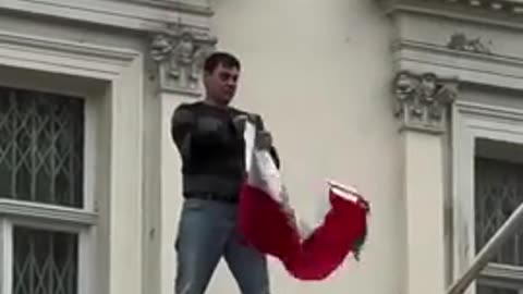 Iranian Embassy in London just got the People's Elbow Drop