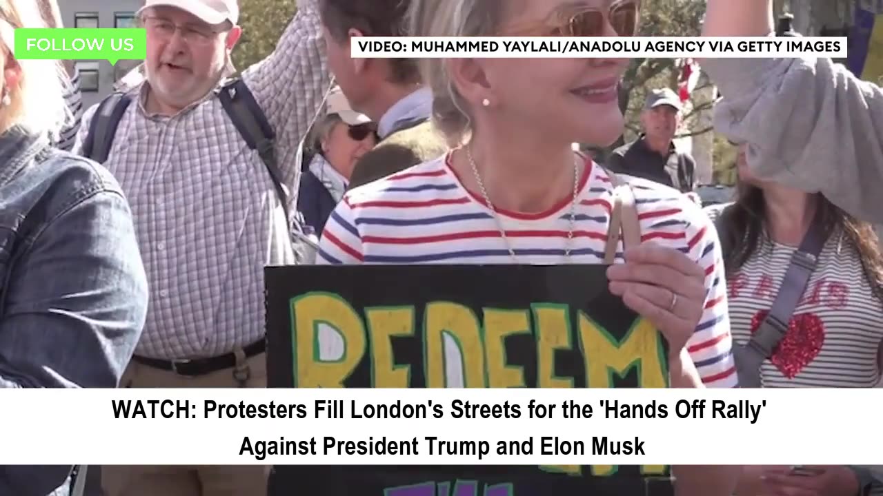 "London’s Hands Off Rally: Protesting Trump & Musk"