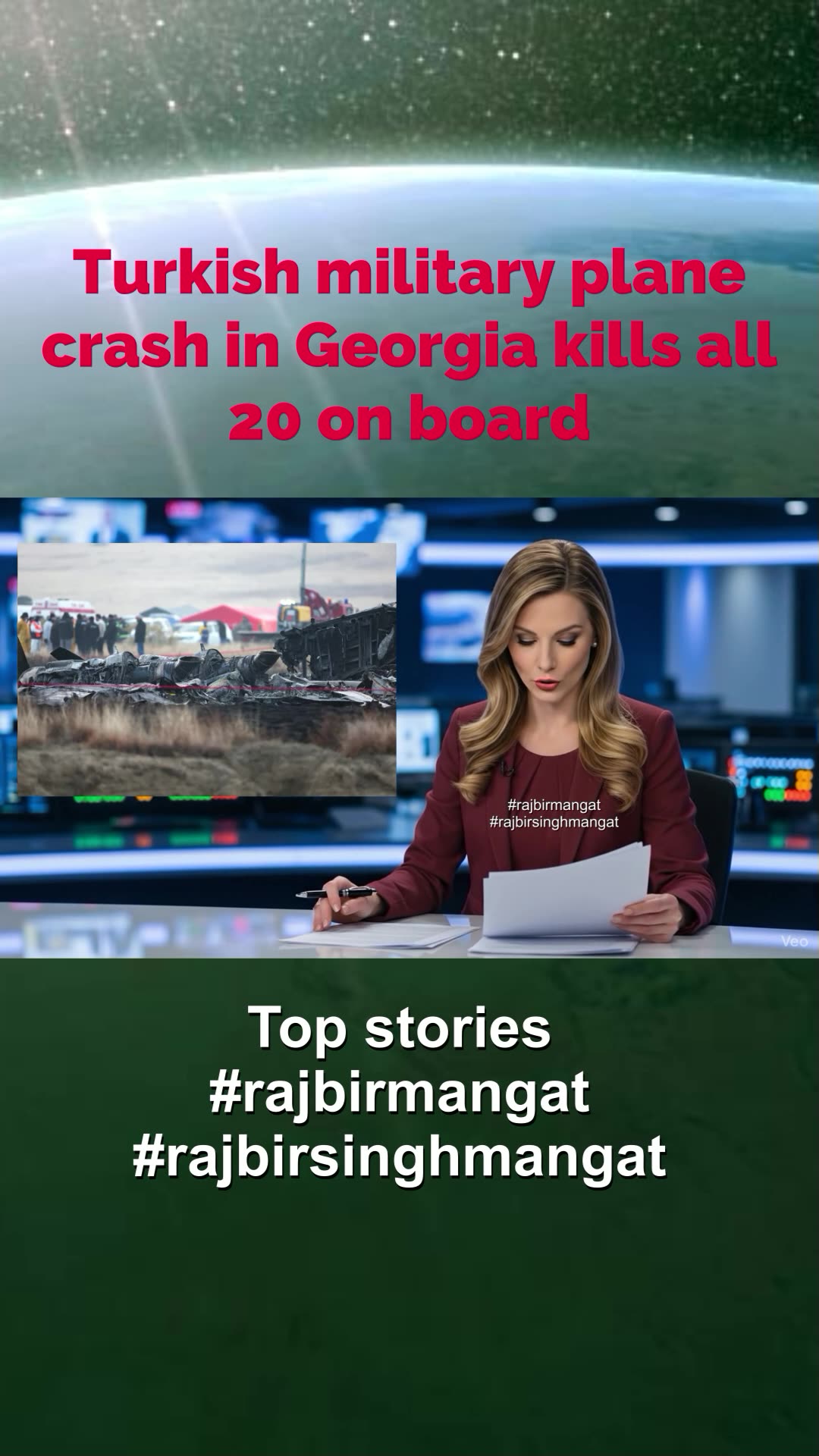 Turkish military plane crash in Georgia kills all 20 on board