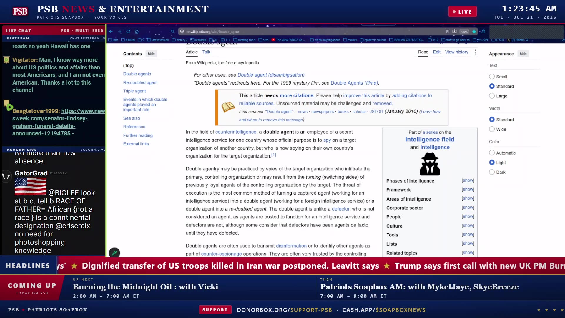 Patriots' Soapbox NEWS - LIVE 24/7!