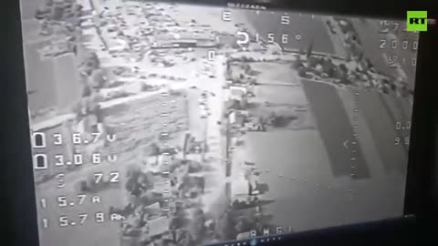 Drone footage shows Ukrainian strike on civilian minibus in Kherson region