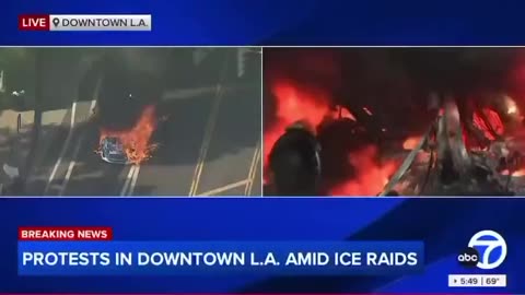 Legacy Media in LA Thinks Crazy Kids Are Just Having Fun Watching Cars Burn