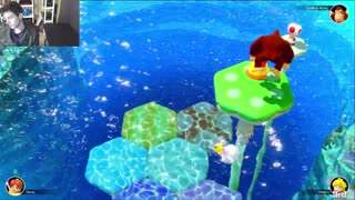 Mario Party Superstars Mushroom Mix-Up Minigame Gameplay Session #3 - Mario VS Peach On Master Level