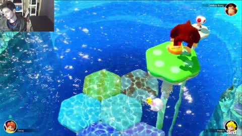 Mario Party Superstars Mushroom Mix-Up Minigame Gameplay Session #3 - Mario VS Peach On Master Level