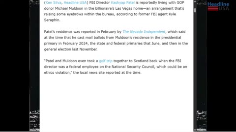 Ex-FBI Agent Floats Rumor that Director Patel is a Closeted Homosexual Who Parties All Night