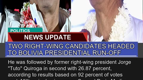 Two Rightwing Candidates Headed to Bolivia Presid