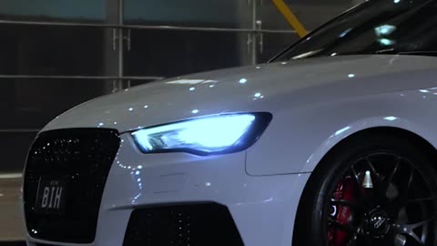 Audi RS3 8V street machine cruising around the city of Sydney, Australia, 4K reel showcase. 🔥🇩🇪🌃
